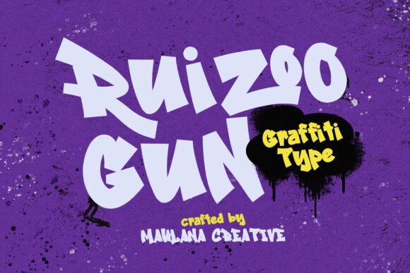Bring Urban Edge to Your Crafts with Ruizoo Gun Typeface