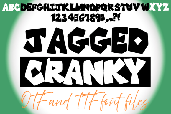 Jagged Cranky: A Rebellious Display Typeface for Digital Design