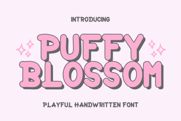 Puffy Blossom Font: A Playful Display Typeface for Digital Design