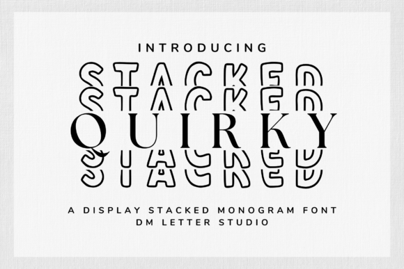 Quirky Stacked Monogram Font for Web Design Projects