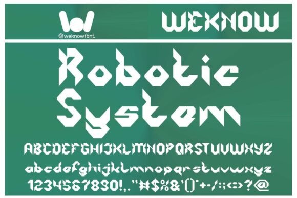 Robotic System: A Futuristic Font for Editorial Design